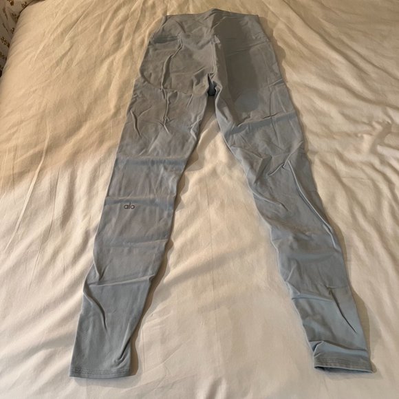 ALO WARM AIRBRUSH HIGH-WAIST NOCTURNE FLEECE LEGGING CHALK BLUE - Picture 6 of 7